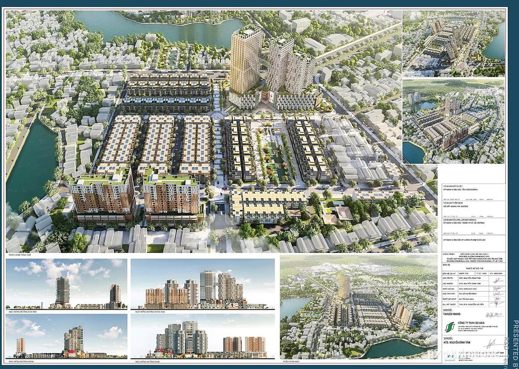 Phối cảnh tổng thể khu dân cư Sứ Heritage với dãy shophouse liền kề và tòa hỗn hợp cao tầng